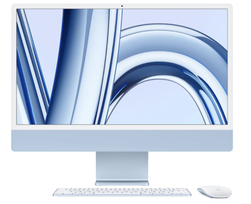 2023 Apple iMac with Apple M3 Chip (24-inch, 8GB RAM, 256GB SSD) (QWERTY English) Blue (OPEN BOX)