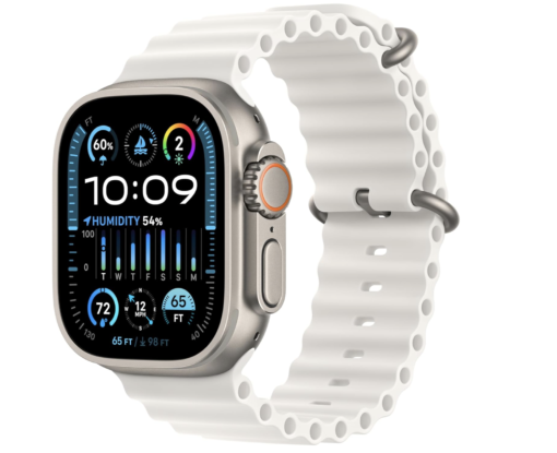 Apple Watch Ultra 2 [GPS + Cellular 49mm] Smartwatch with Rugged Titanium Case & White Ocean Band One Size (OPEN BOX)